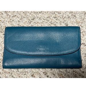 EUC Teal Coach Wallet